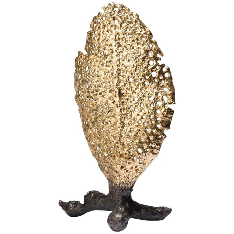 'Golden Reflection' 'Table Lamp, Light' by Michele Oka Doner For Sale