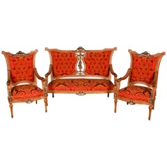 20th Century Louis Seize Style French Garniture Seating Group