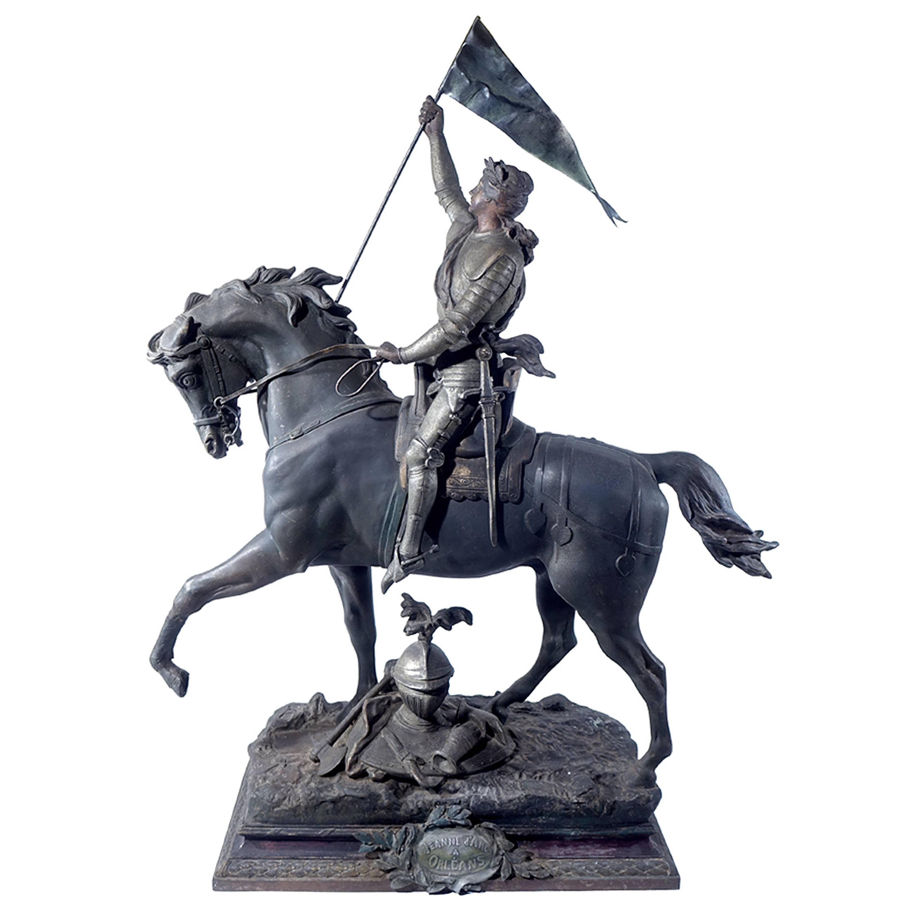 1800s French Joan of Arc Sculpture