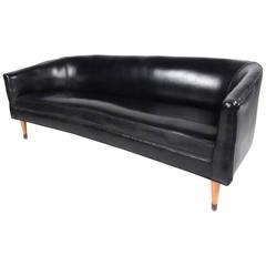Vintage Modern Sofa With Rounded Back