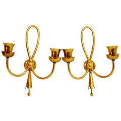 Italian Brass Wall Light or Sconce in Regency Style, 1970s 12