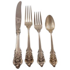 Grande Baroque by Wallace Sterling Silver Flatware Set 24 Service Luncheon 100pc