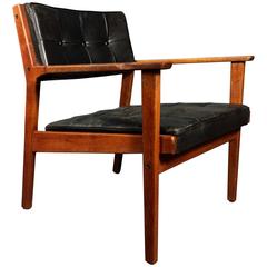Ingemar Tillmark Axamo Chair, Bangkok Teak and Leather, Denmark, 1950s