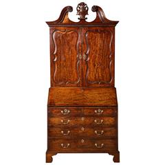 Antique George II Mahogany Bureau Bookcase, Attributed to Giles Grendey, circa 1740