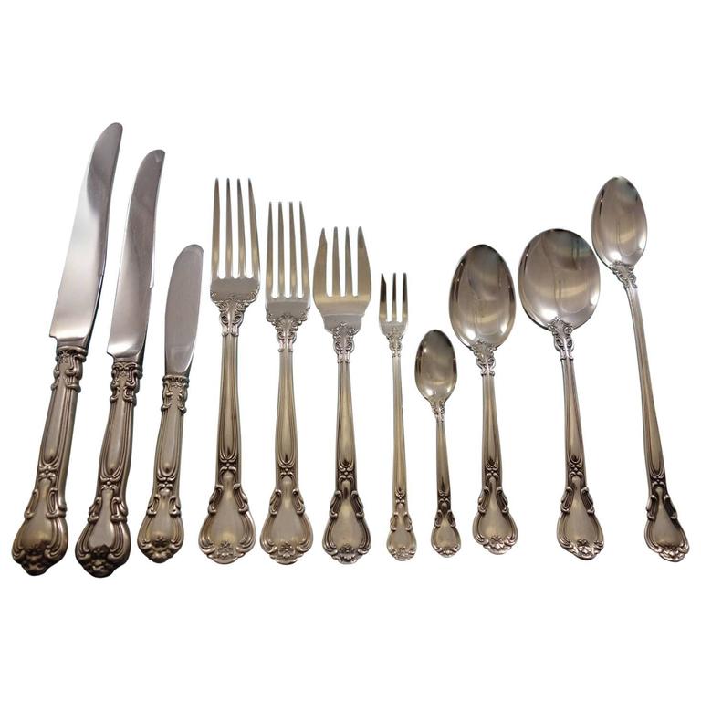 Chantilly by Gorham Sterling Silver Flatware Set 12 Service 143 Pcs