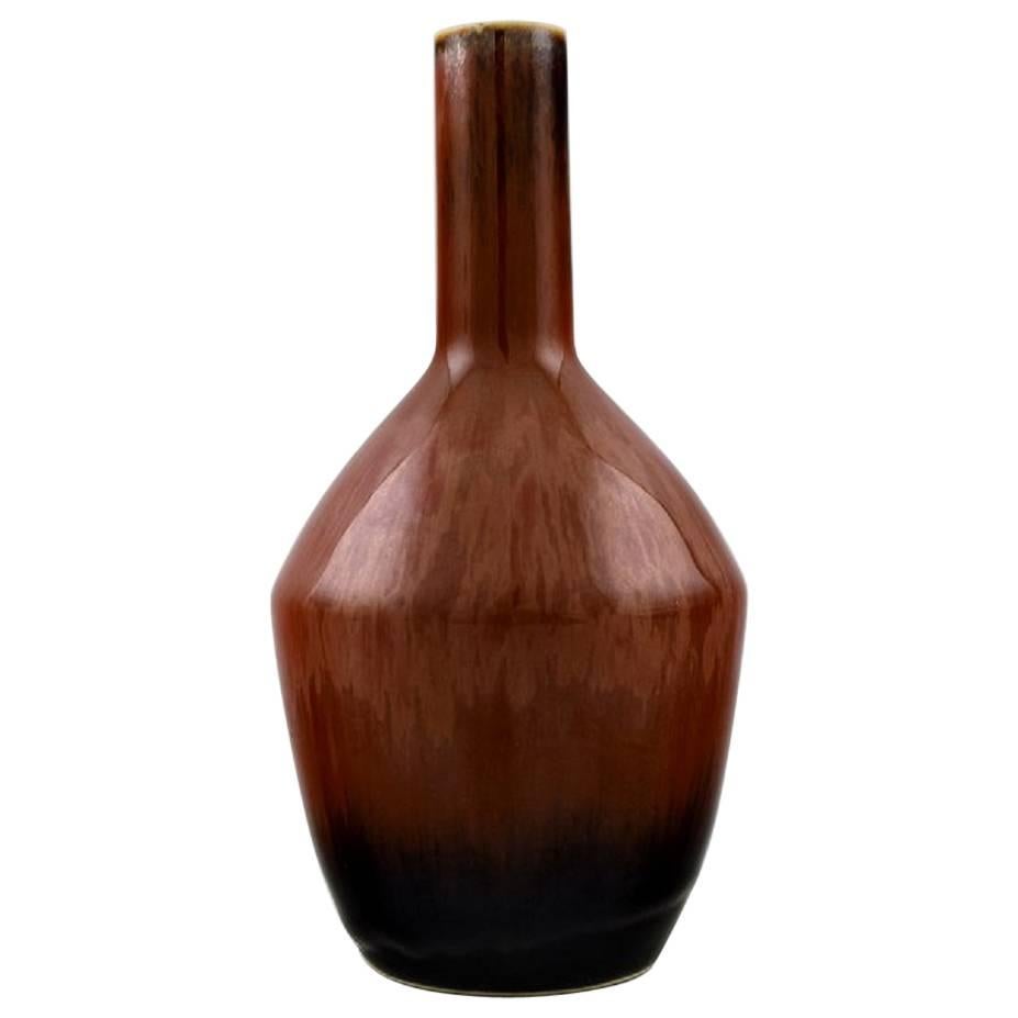 Carl Harry Stålhane, Rörstrand Stoneware Vase, Beautiful Glaze