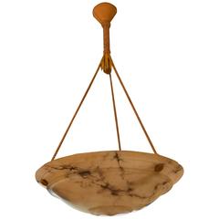 Italian Alabaster Pendant Chandelier, circa 1920 4