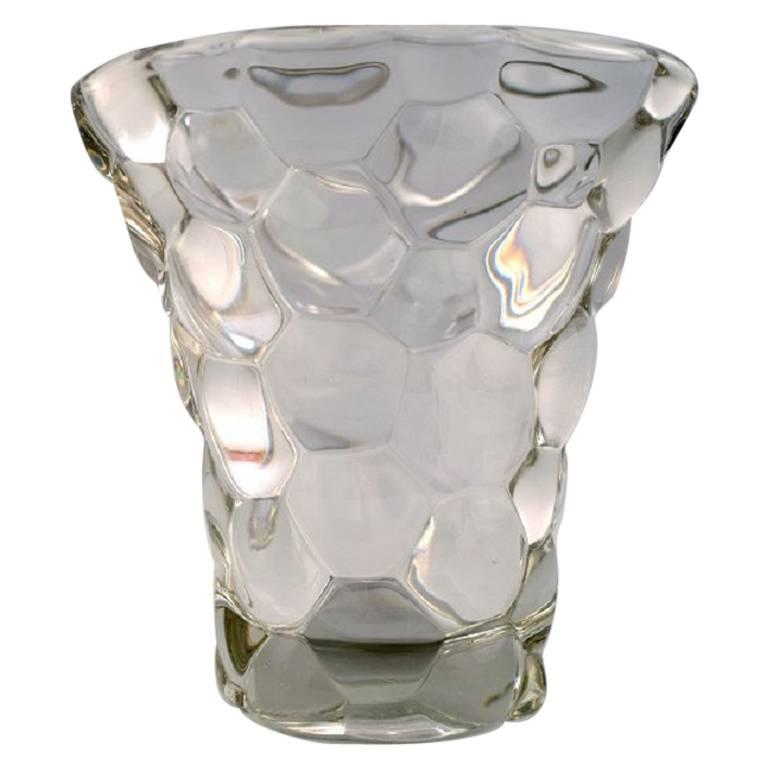 Pierre D'Avesn, French Art Glass Vase in Modern Design, 1940s-1950s