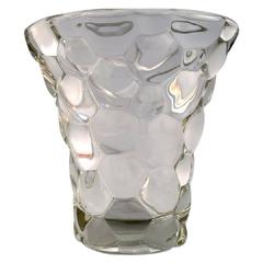 Pierre D'Avesn, French Art Glass Vase in Modern Design, 1940s-1950s