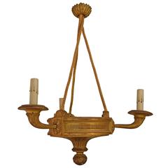Small French 19th Century Giltwood Chandelier