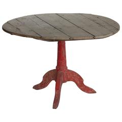 Antique French Farmhouse Tripod Table 2