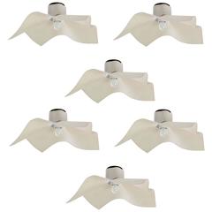 Six "AREA" Wall or Ceiling Lights by Mario Bellini for Artemide 6