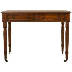 Mid-Victorian Two-Drawer Mahogany Writing Table