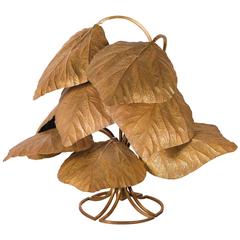Tommaso Barbi, Ginkgo Floor Lamp, Gold-Plated Brass, circa 1970, Italy 6
