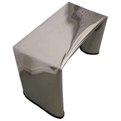 Contemporary Steel Bench by Soft Baroque