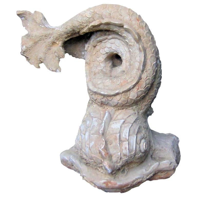 Exceptional Double Dolphin Fountain For Sale at 1stdibs