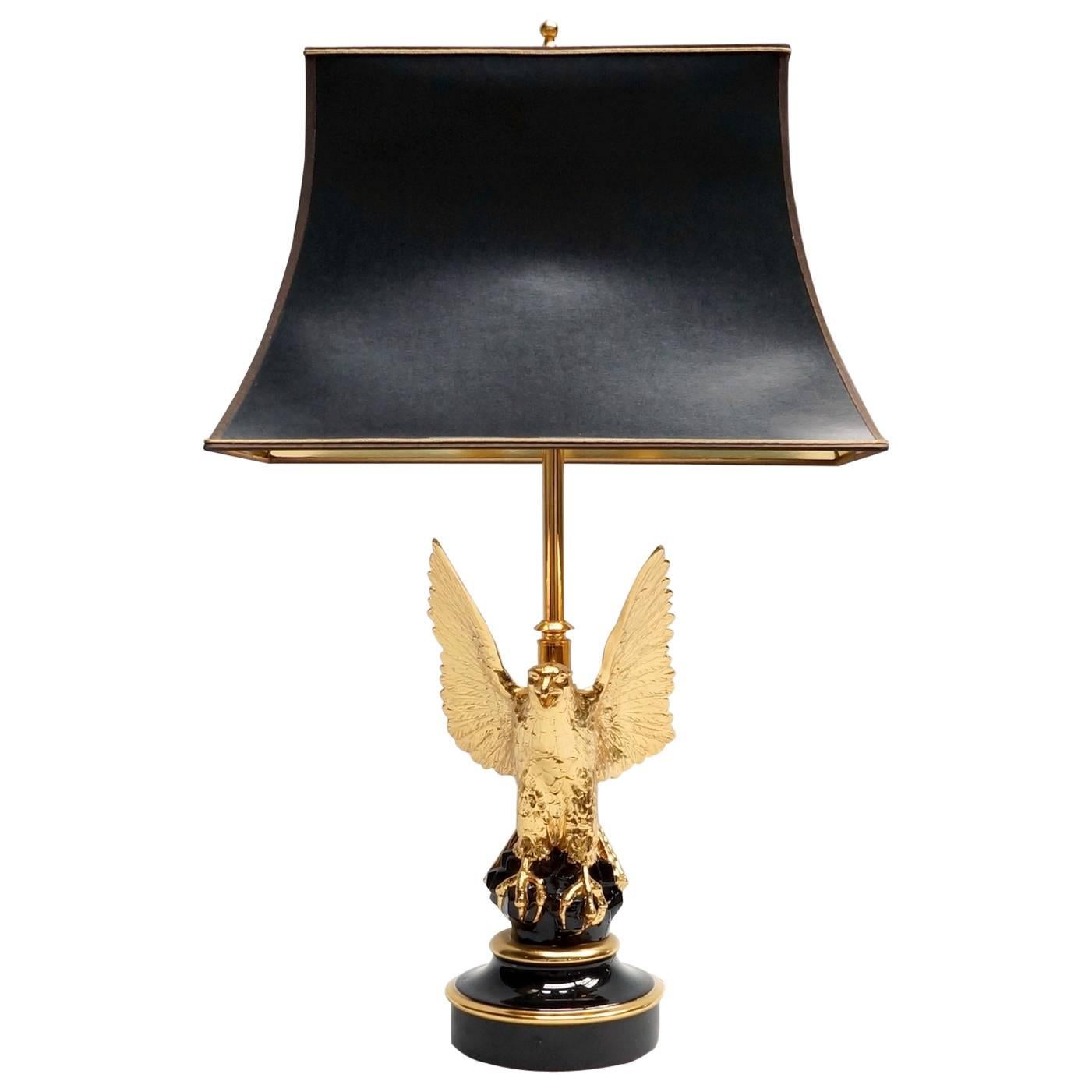 Eagle Table Lamp 1970s in the style of Maison Charles. For Sale