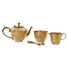 Gilt Tea Set by Frederick Elkington