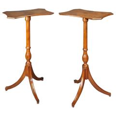 Pair of Early 19th Century Yew Wood Tripod Tables