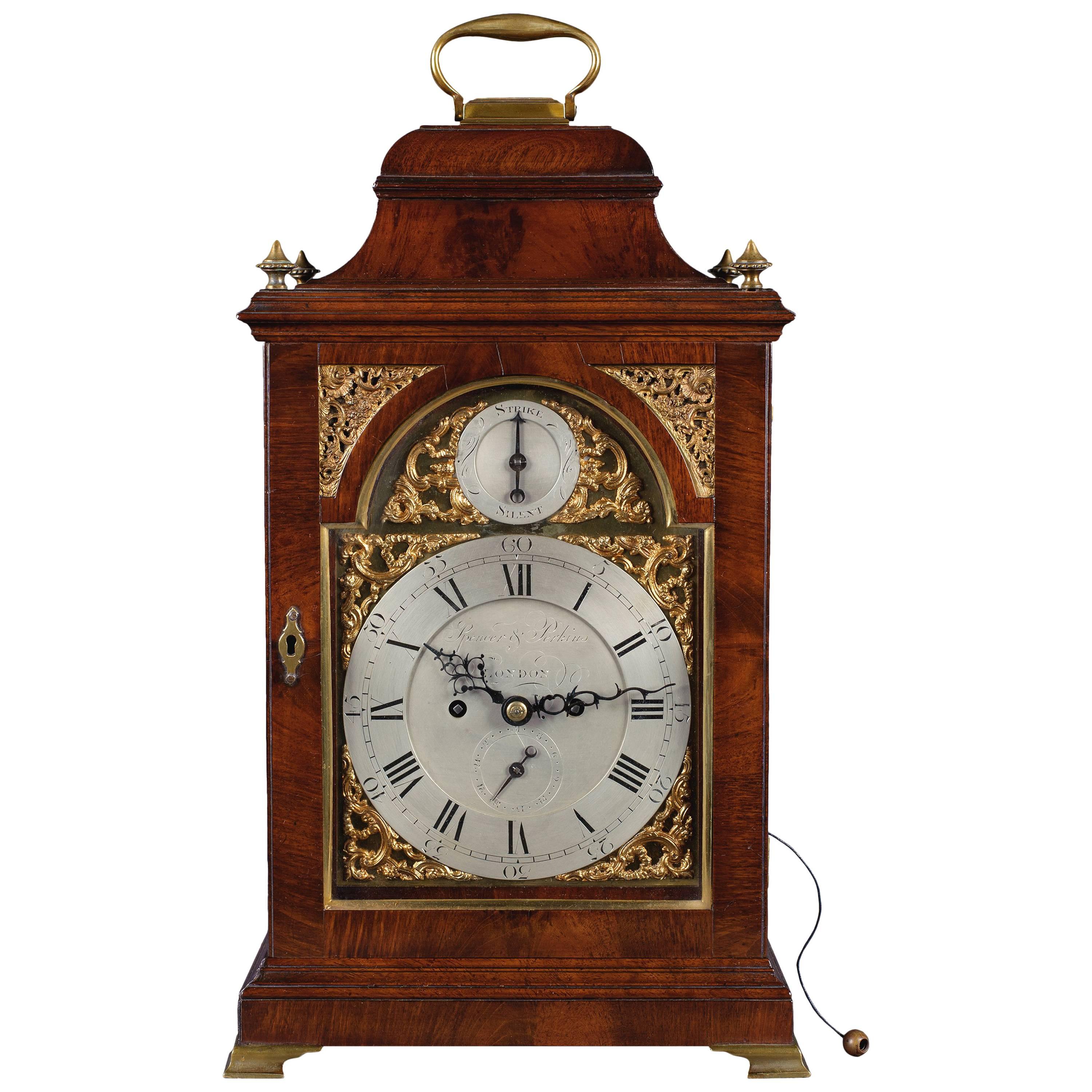 18th Century Spencer Perkins London Belltop Bracket Clock For Sale