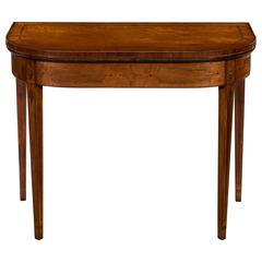 George III Sheraton Period 18th Century Satinwood Inlaid Card Table George III Sheraton Period 18th Century Satinwood Inlaid Card Table
