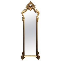 French Rococo Style Giltwood Decorative Mirror 5