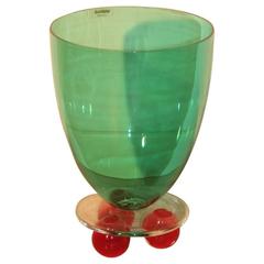 Barbini Vase Murano Art Glass, 1980s