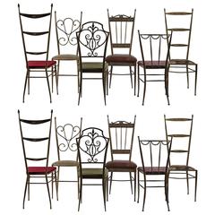 Outstanding Set of 12 Chiavari Brass Chairs 7