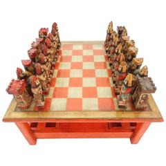 1950s Italian Large Sculpture Chess Coffee Table