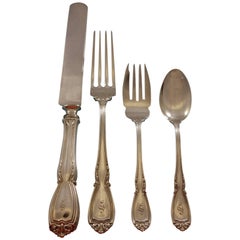 Wellington von Durgin Besteckset aus Sterlingsilber 121 Teile Abendessen-Set „S“ Mono