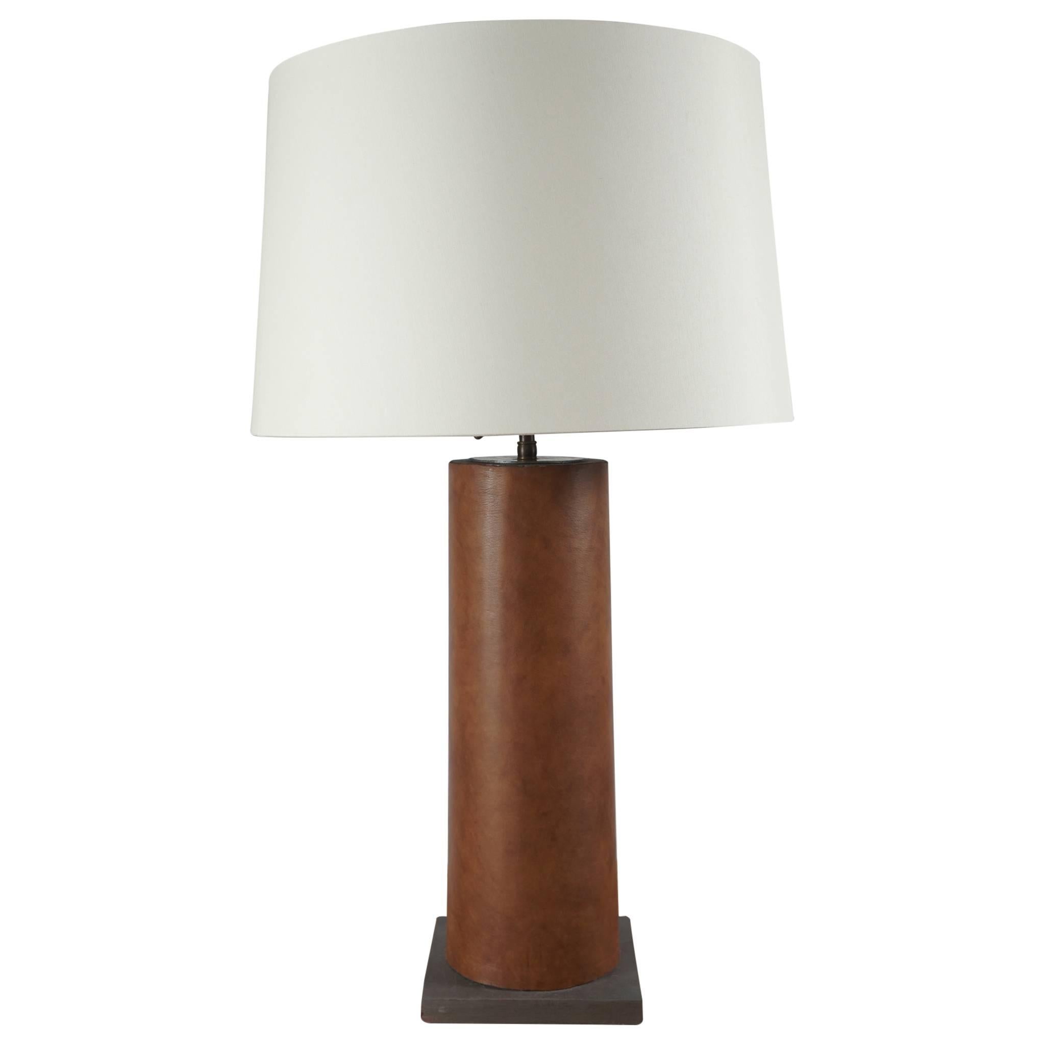 Cylindrical, Column Table Lamp For Sale