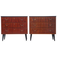 Pair of 1960s Scandinavian Modern Teak Chest of Drawers