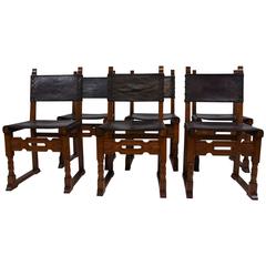 Antique French Set of Six Dining Chairs 4