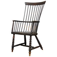 chaise Windsor américaine à haut dossier du 18ème siècle