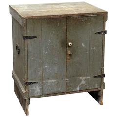 1920s Antique Wooden Tool Cabinet with Five Drawers