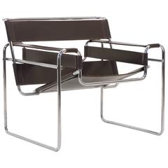 Early Original Knoll Gavina Wassily Chair by Marcel Breuer in Brown Leather 4