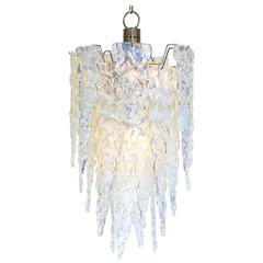 Iridescent Murano Glass "Ghiacciolo" Chandelier 8