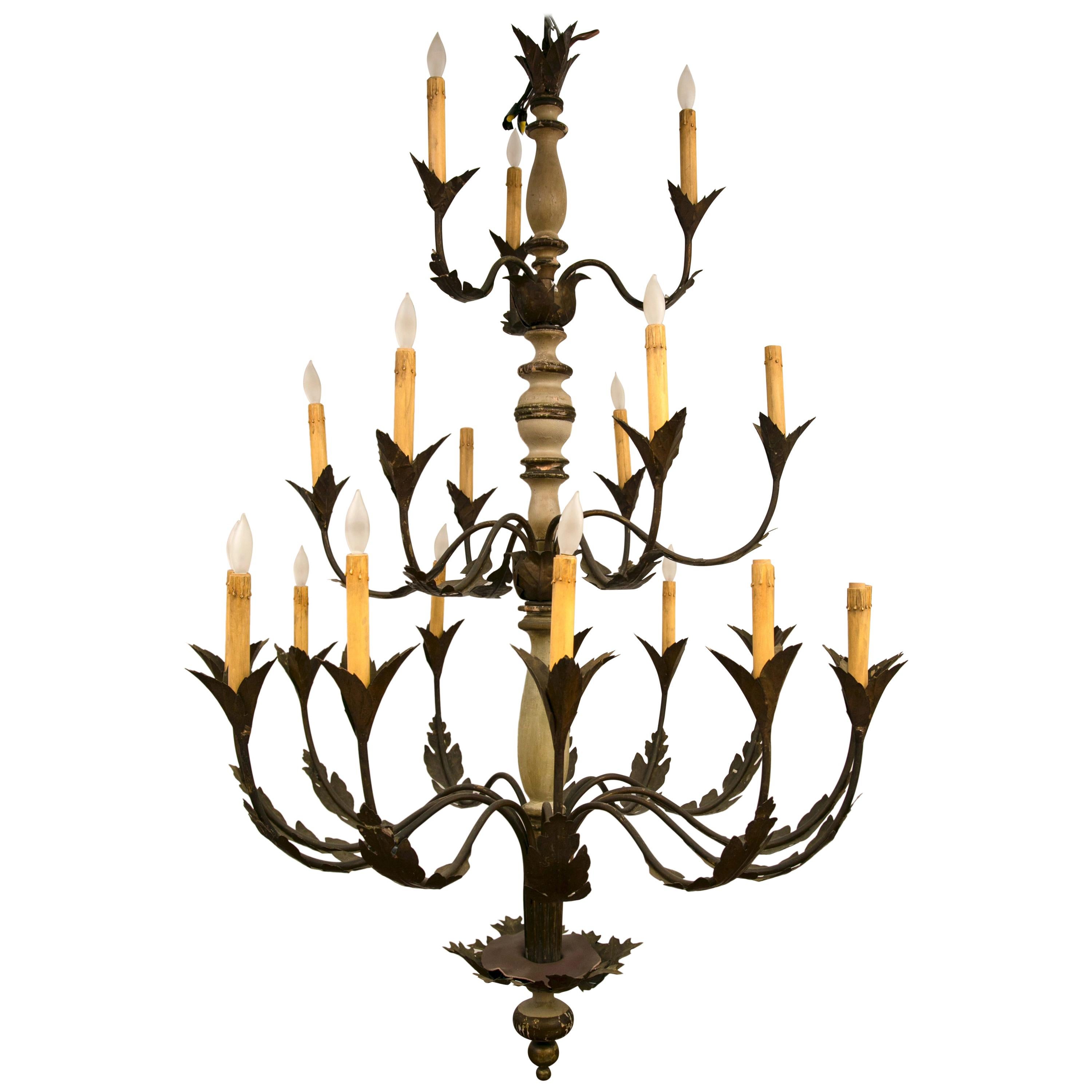 Grand 3-Tiered Chandelier For Sale