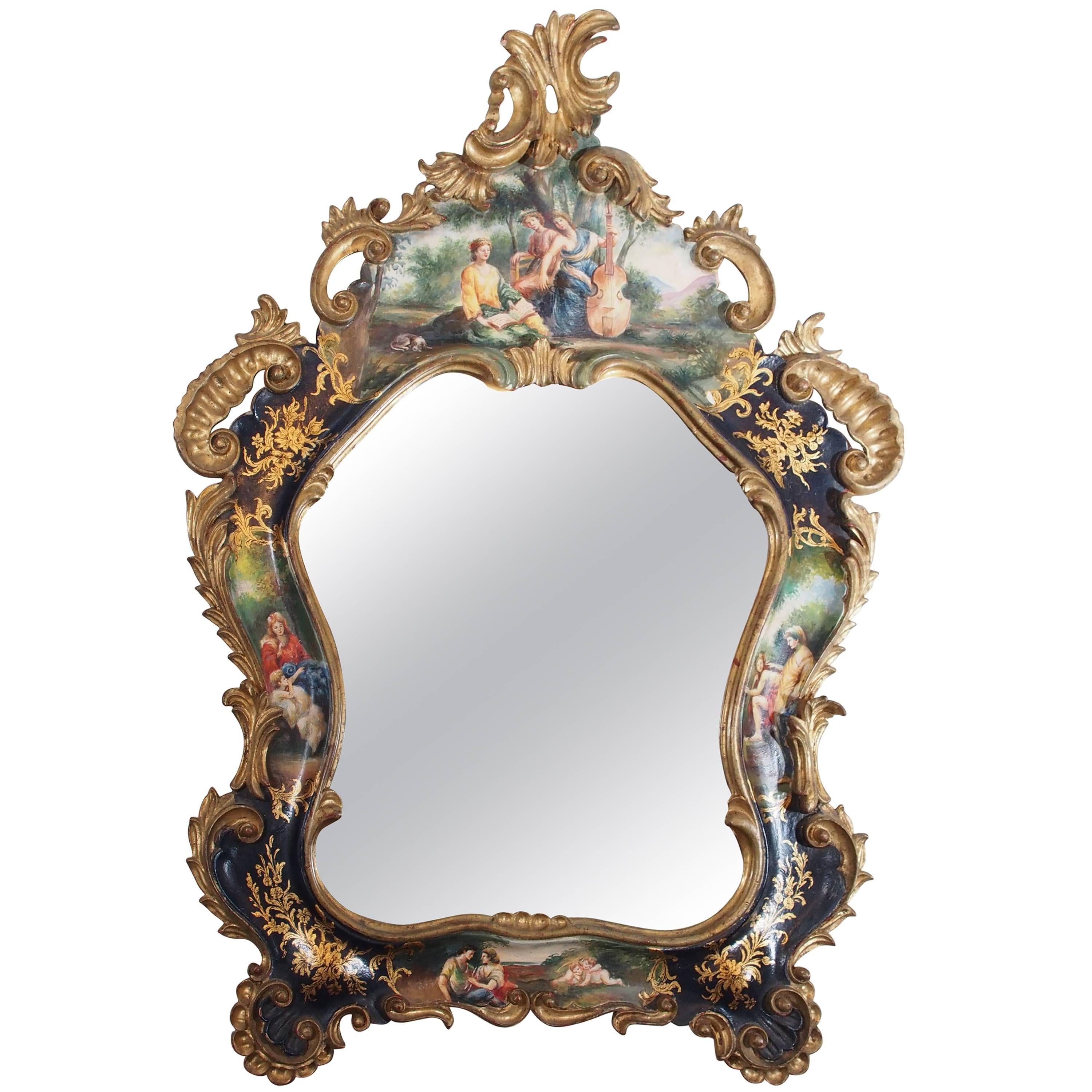 Antique Painted Mirror, Venetian