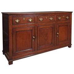 18th Century English Dresser Base, Georgian, Oak
