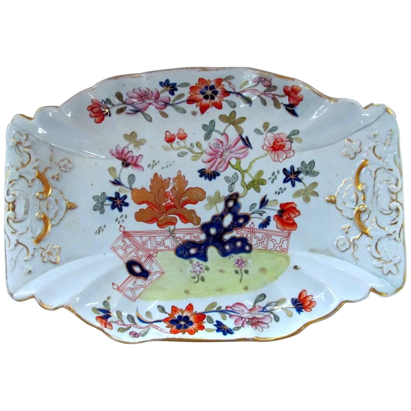 Early English Period Mason's Ironstone Imari Dessert Dish