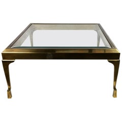 Rare and Refined Brass Coffee Table by Mastercraft