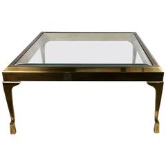 Rare and Exquisite Brass Coffee Table by Mastercraft 10