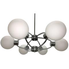 Six Ball Opal Glass Chrome Orbit Lamp 4