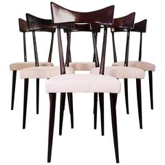 Set of Italian Modernist Chairs in the Manner of Ico Parisi