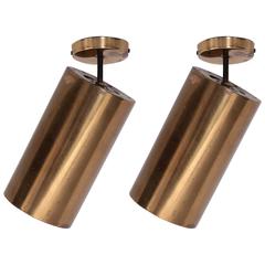 Pair of Huge French 1950s Wall Lights by Parscot in Brass 1