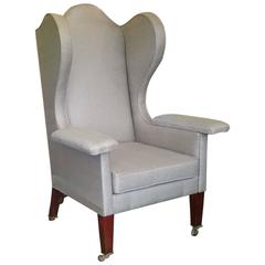 Large Late 19th Century Wing Chair