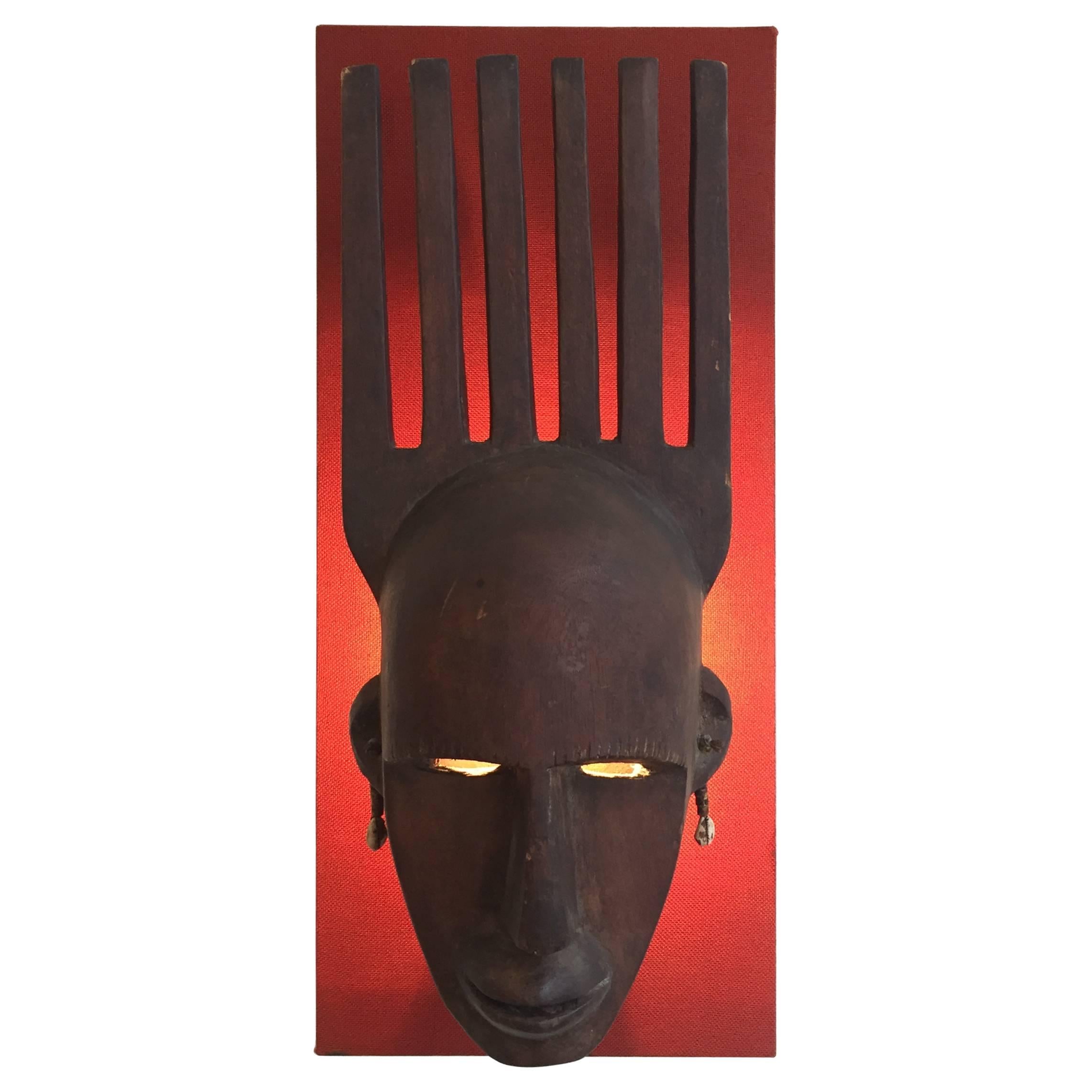 1950 African Sculpture or Wall Light For Sale