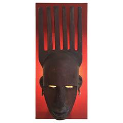 1950 African Sculpture or Wall Light