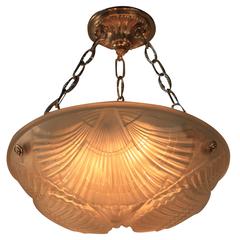 French Art Deco Chandelier by Jean Noverdy